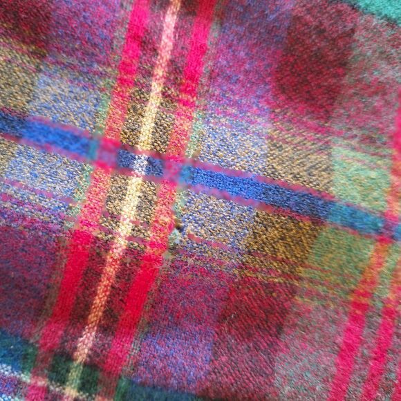 Pendleton red plaid blouse button down medium - Picture 6 of 9